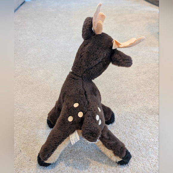 Vintage BJ Toy Company Red Nose Reindeer Hard Plush Stuffed Animal 17" - Picture 5 of 7